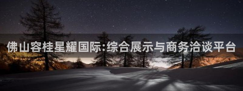 天天购彩凯捷平台：佛山容桂星耀国际:综合展示与商务洽谈平台