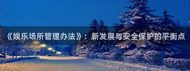 天天购彩体育和杏耀是哪个公司的：《娱乐场所管理办法》：新发展与安全保护的平衡点